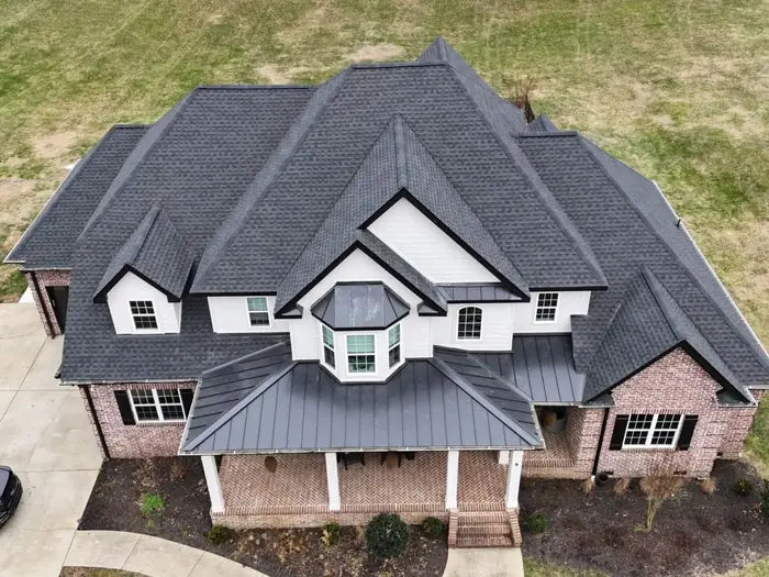 Brick and siding home with a new roof and dormers, Hendersonville TN